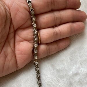 Sterling‎ Silver 925 XOXO Tennis Bracelet with CZ